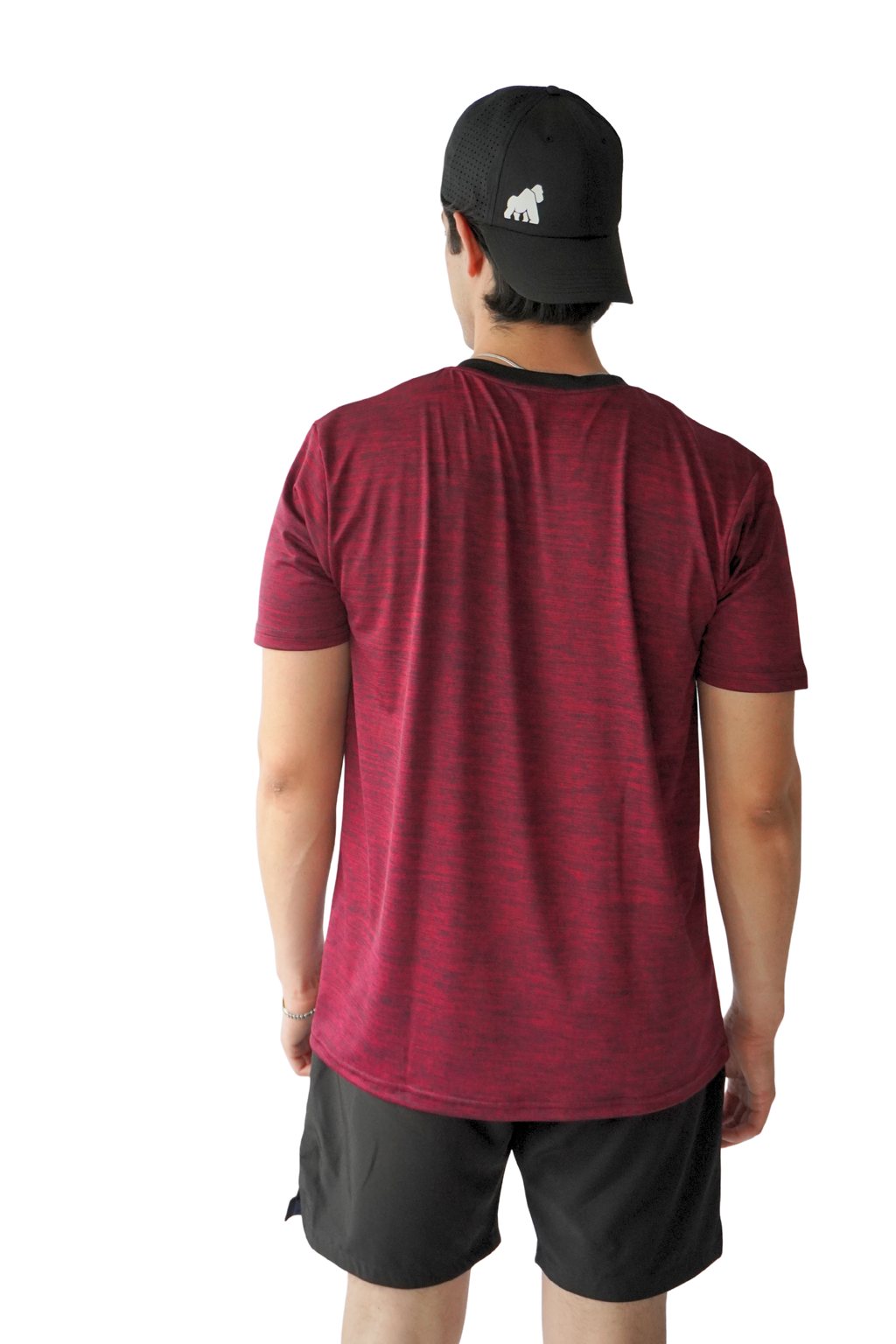 Playera DryActive Premium – Rojo Vino Jaspeado