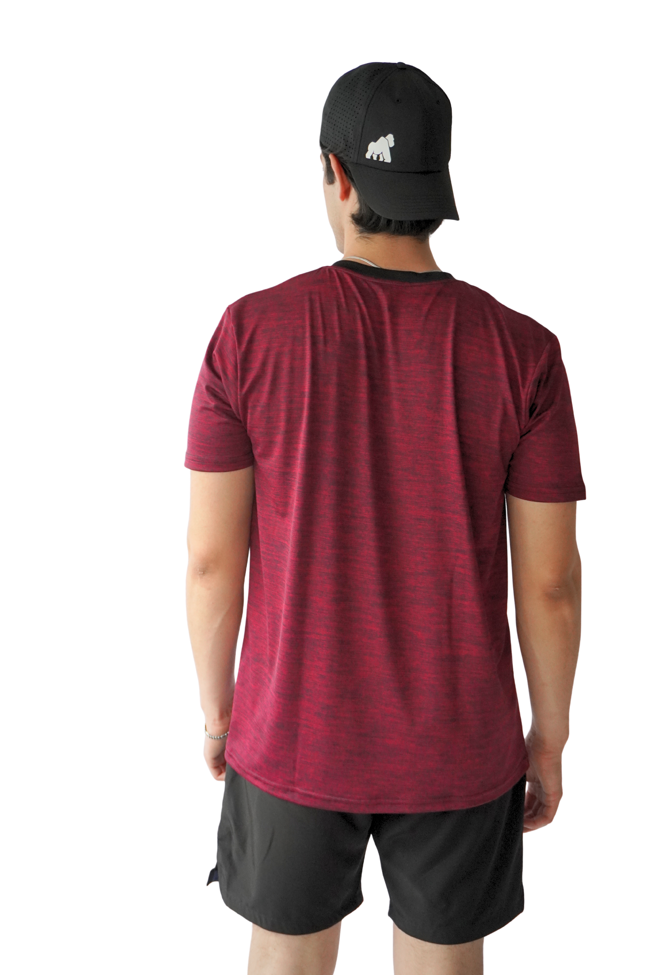 Playera DryActive Premium – Rojo Vino Jaspeado