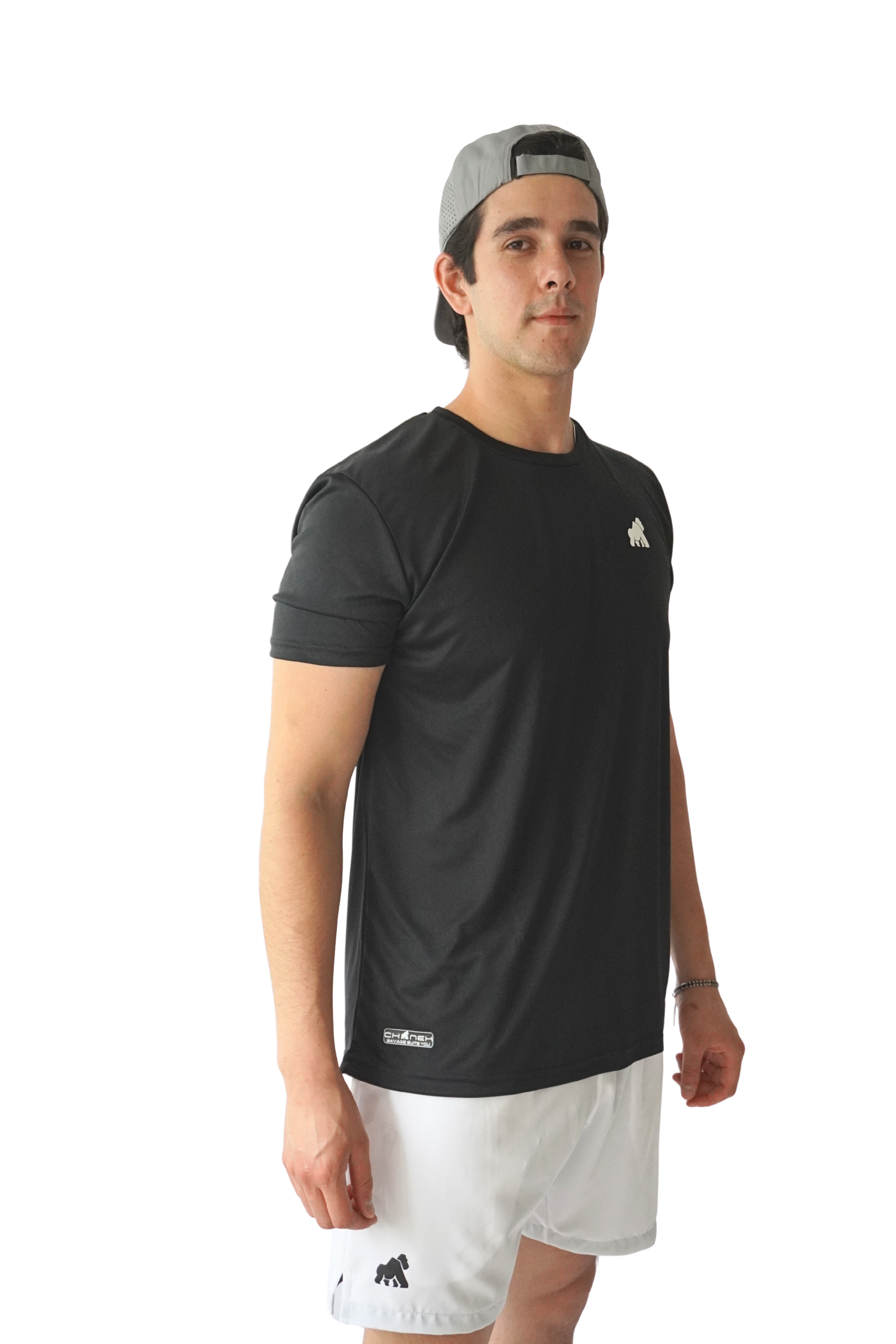 Playera MotionDry Basic – Negro Clásico