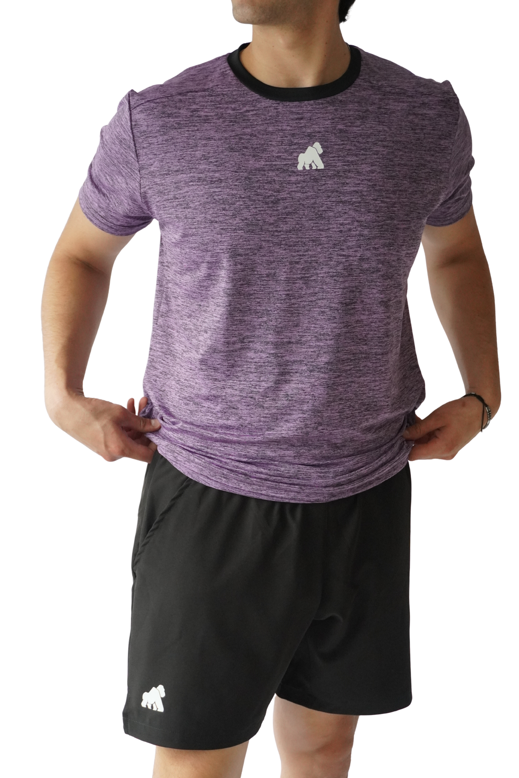 Playera DryActive Premium – Morado Nebula Jaspeado