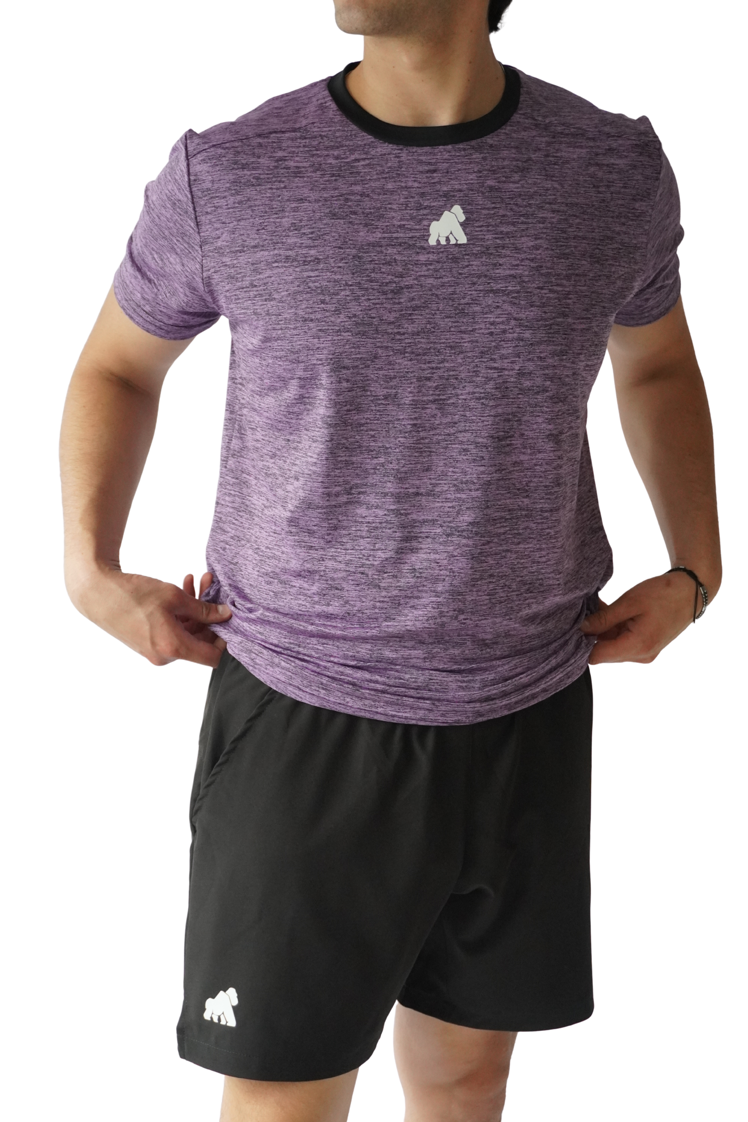 Playera DryActive Premium – Morado Nebula Jaspeado