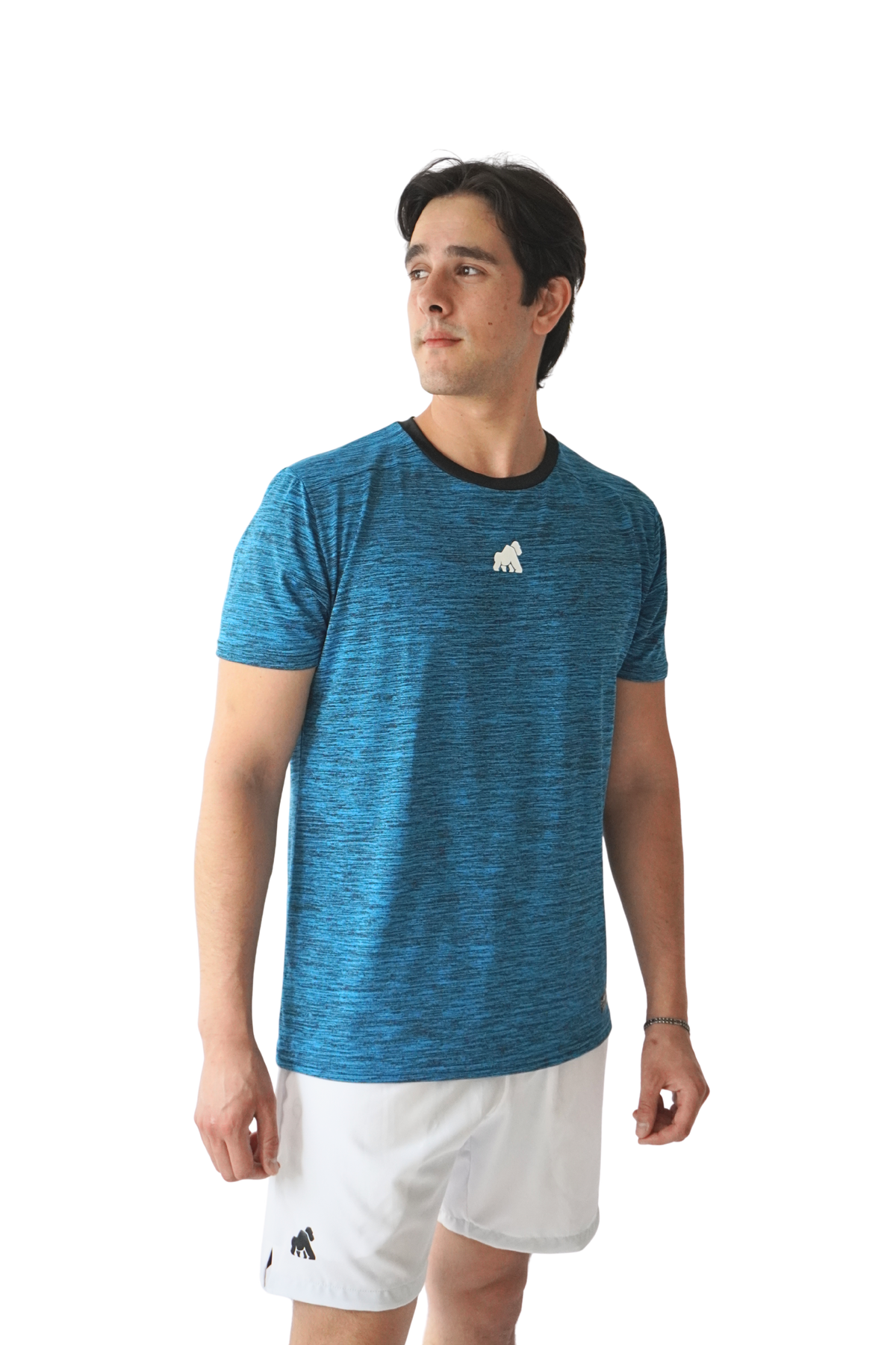 Playera DryActive Premium – Azul Cielo Jaspeado