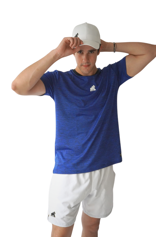 Playera DryActive Premium – Azul Jaspeado