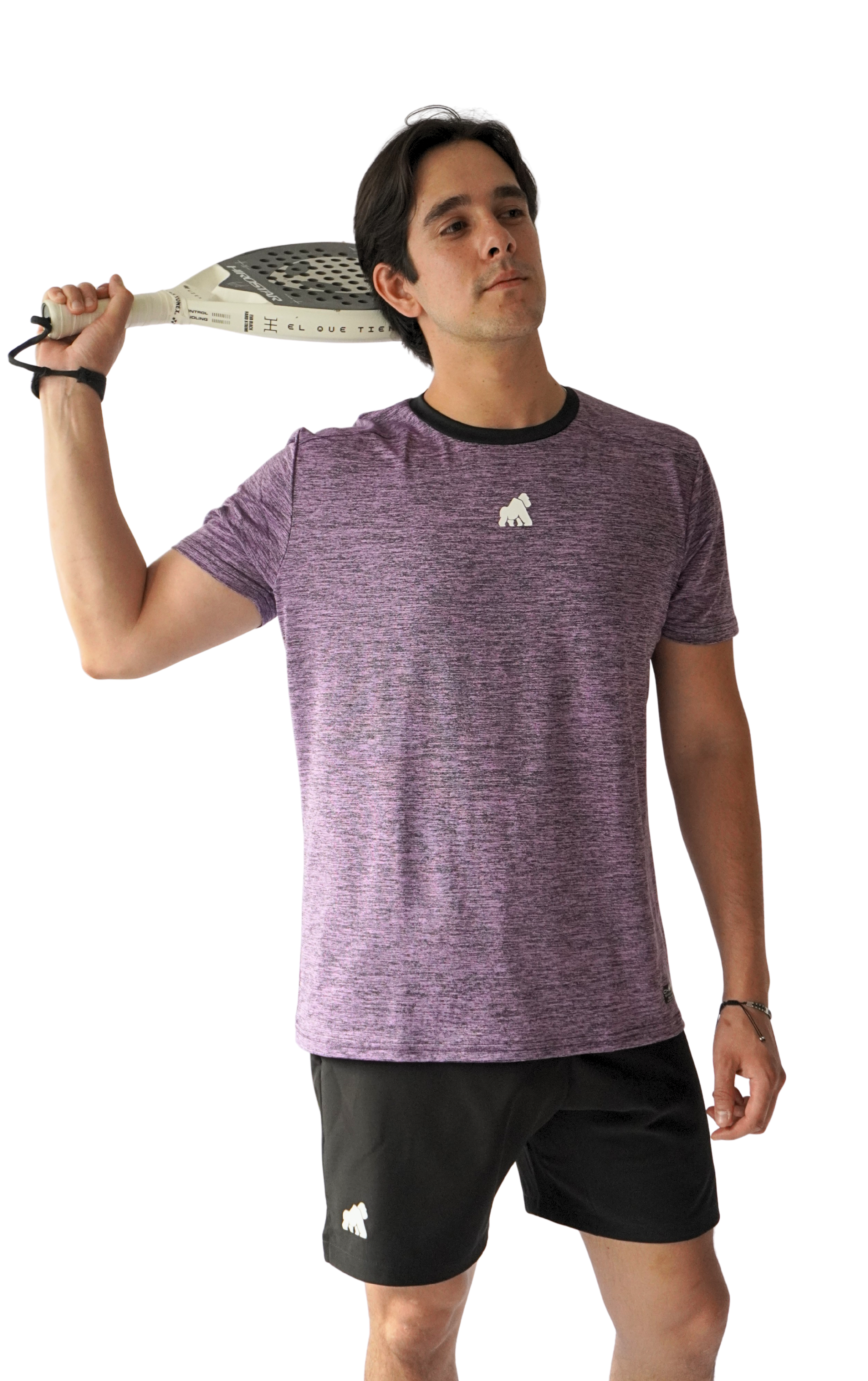 Playera DryActive Premium – Morado Nebula Jaspeado