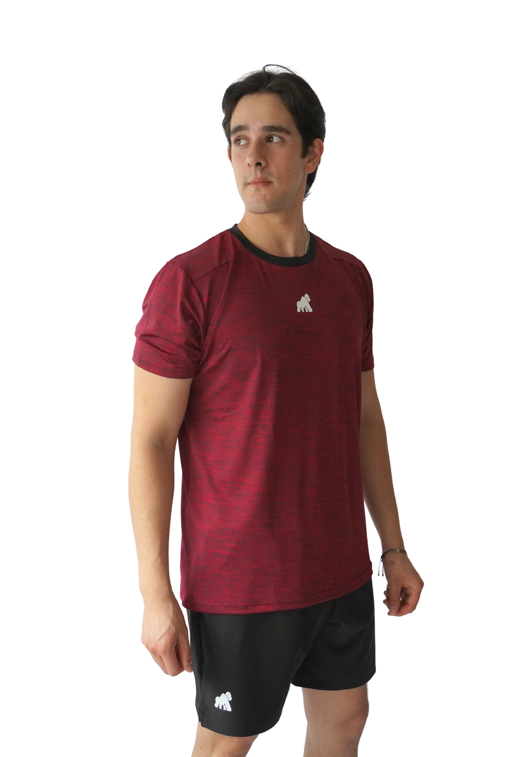 Playera DryActive Premium – Rojo Vino Jaspeado