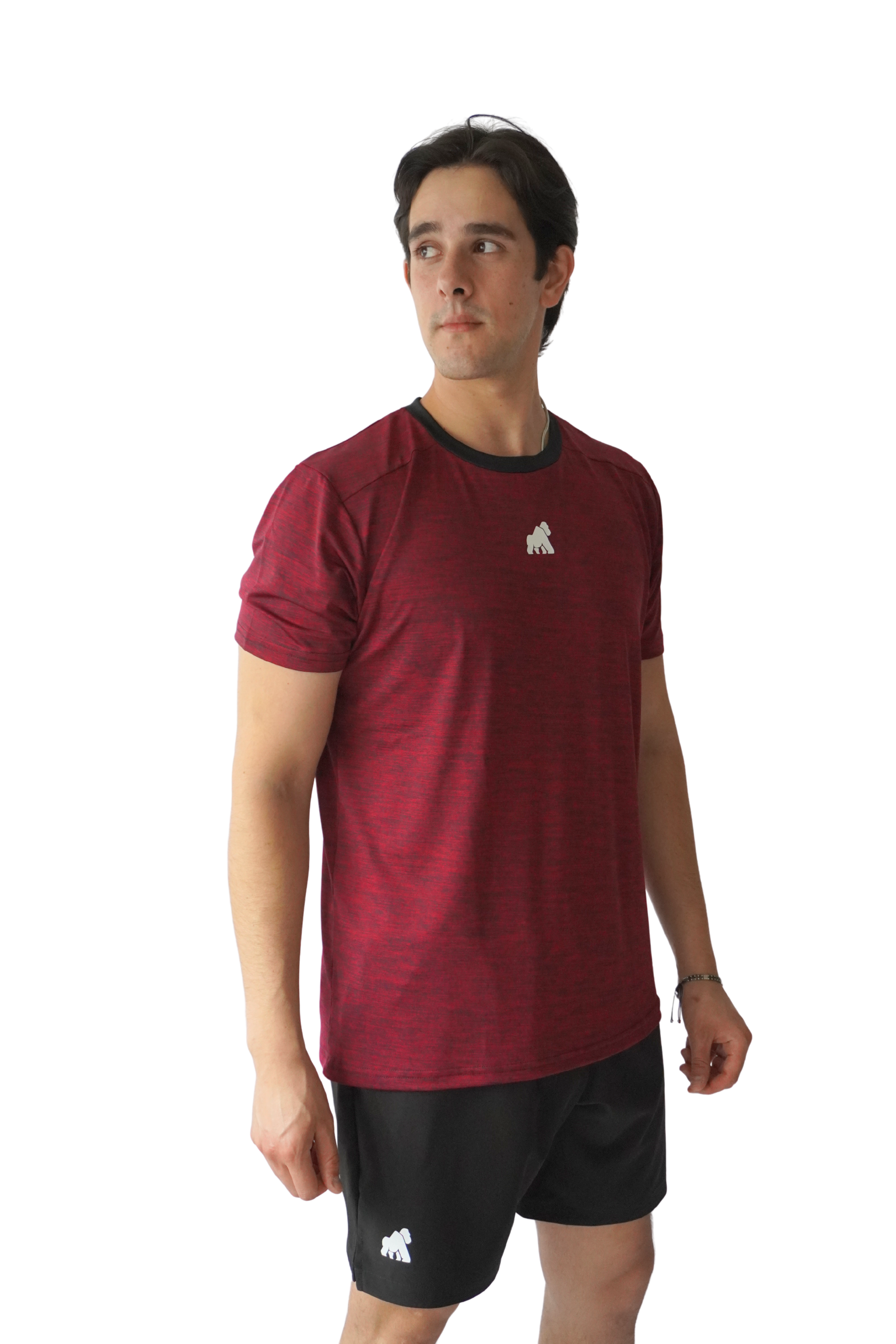 Playera DryActive Premium – Rojo Vino Jaspeado