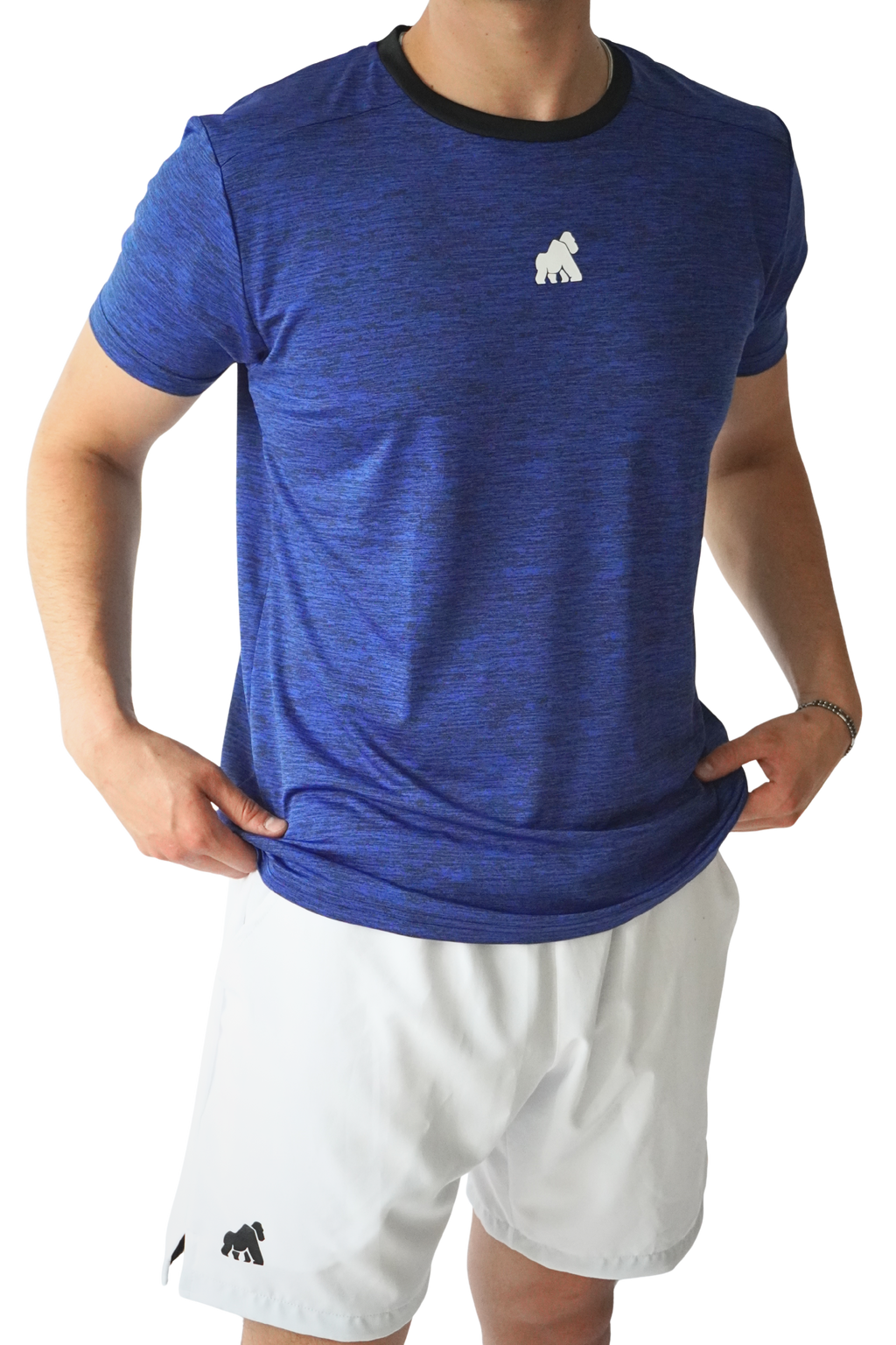 Playera DryActive Premium – Azul Jaspeado
