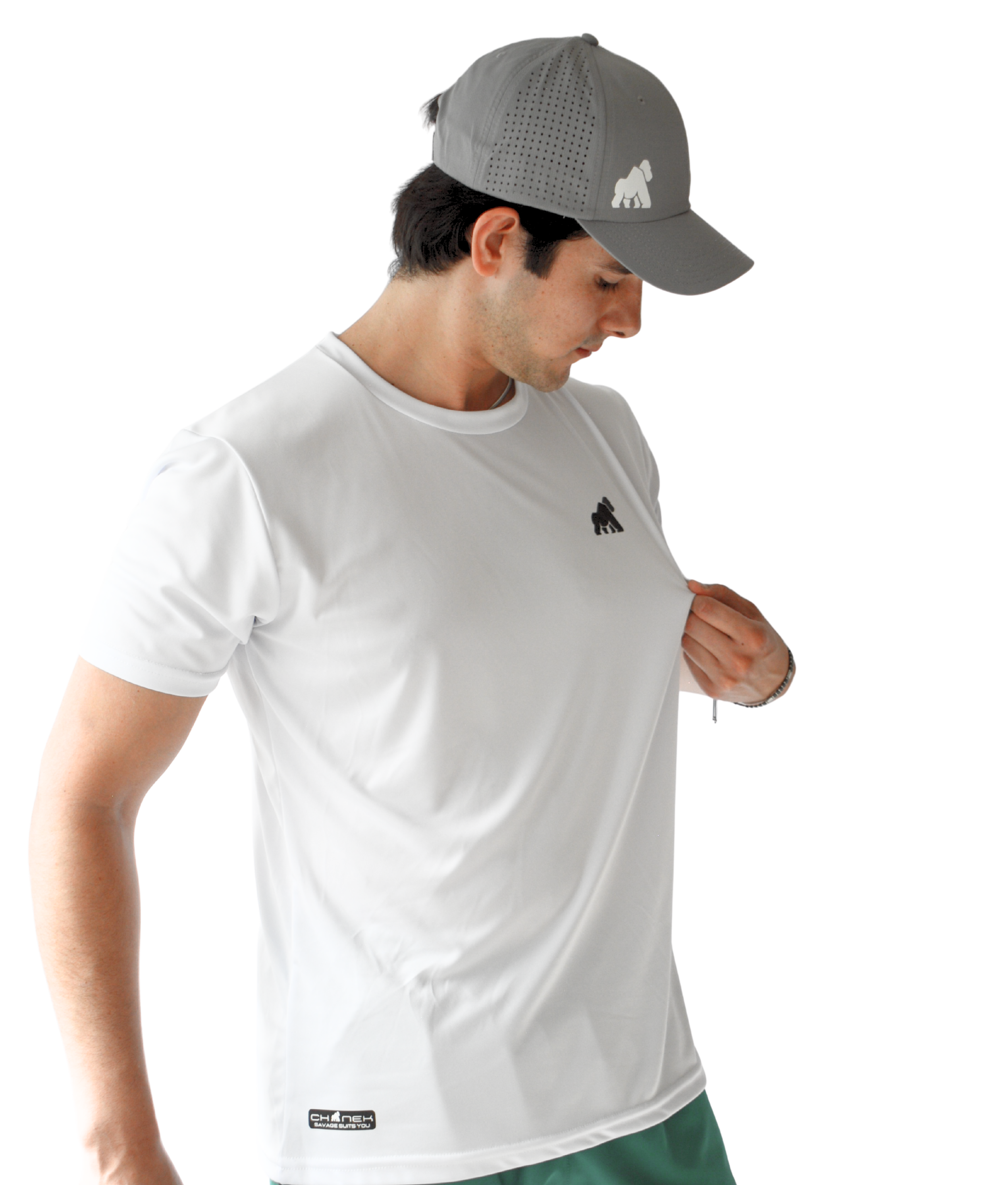 Playera MotionDry Basic – Blanco Clásico