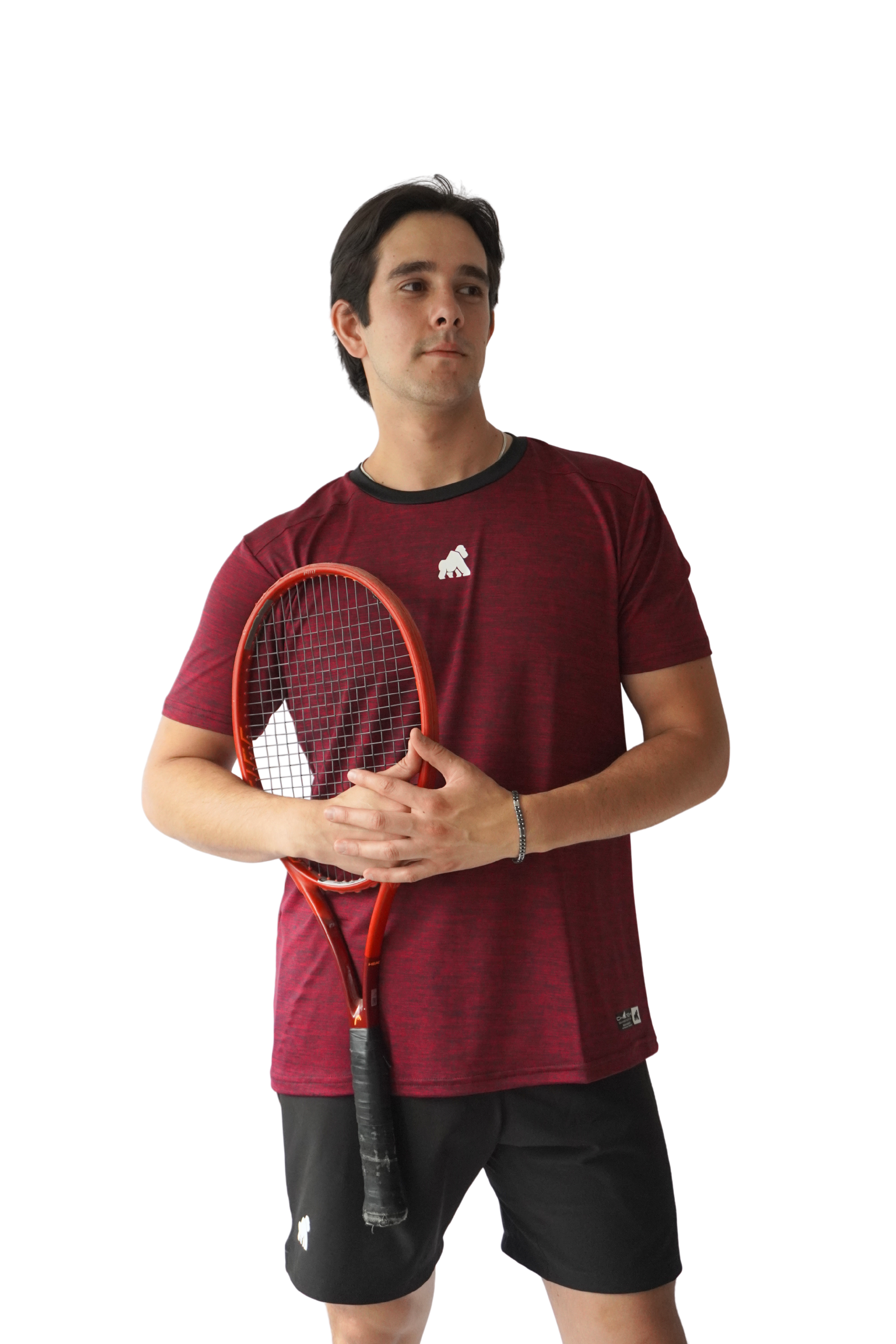 Playera DryActive Premium – Rojo Vino Jaspeado