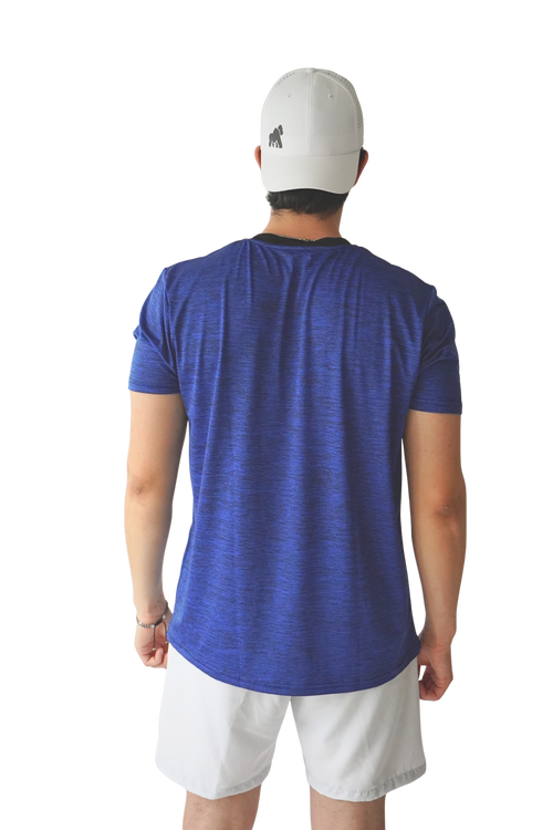 Playera DryActive Premium – Azul Jaspeado