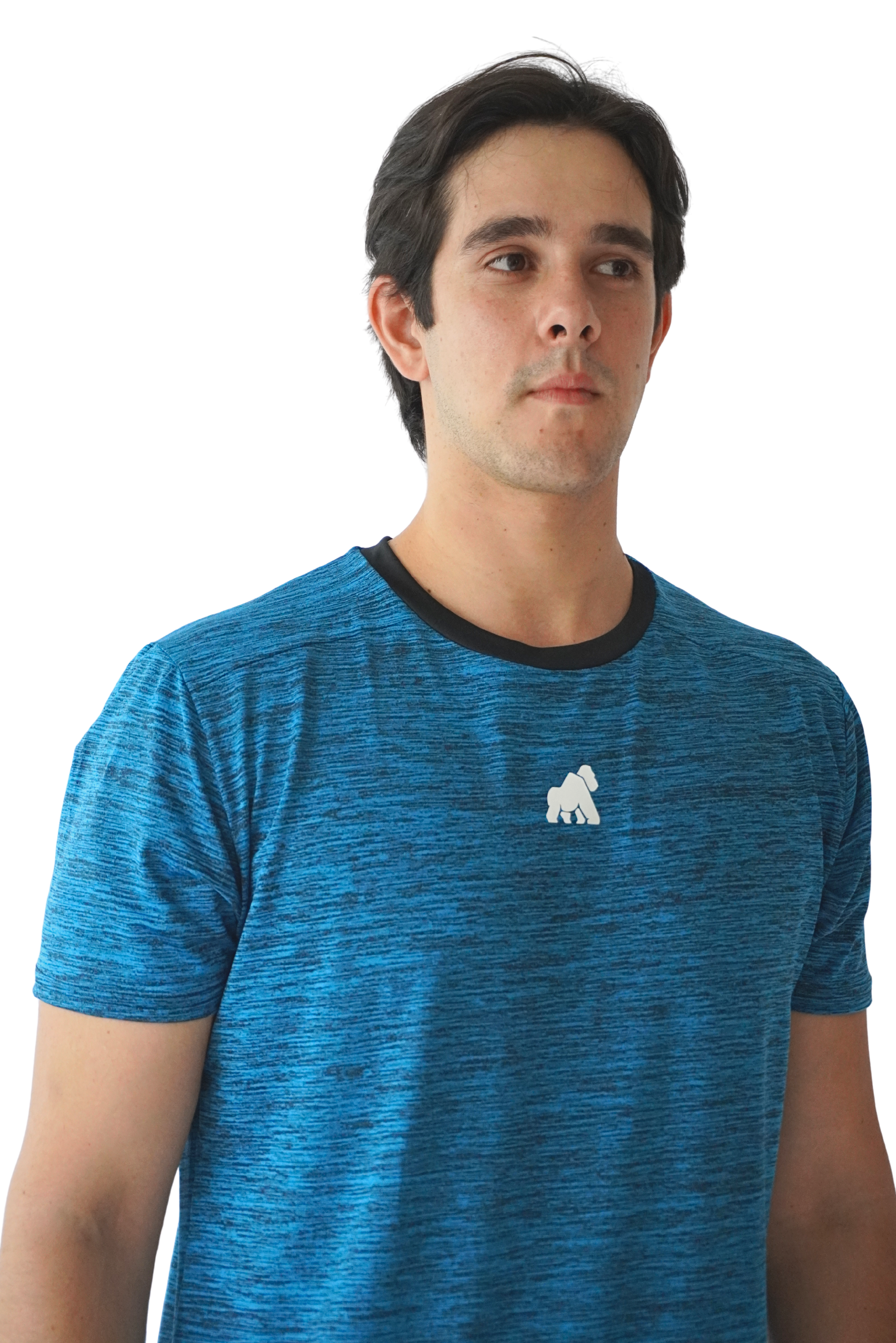 Playera DryActive Premium – Azul Cielo Jaspeado