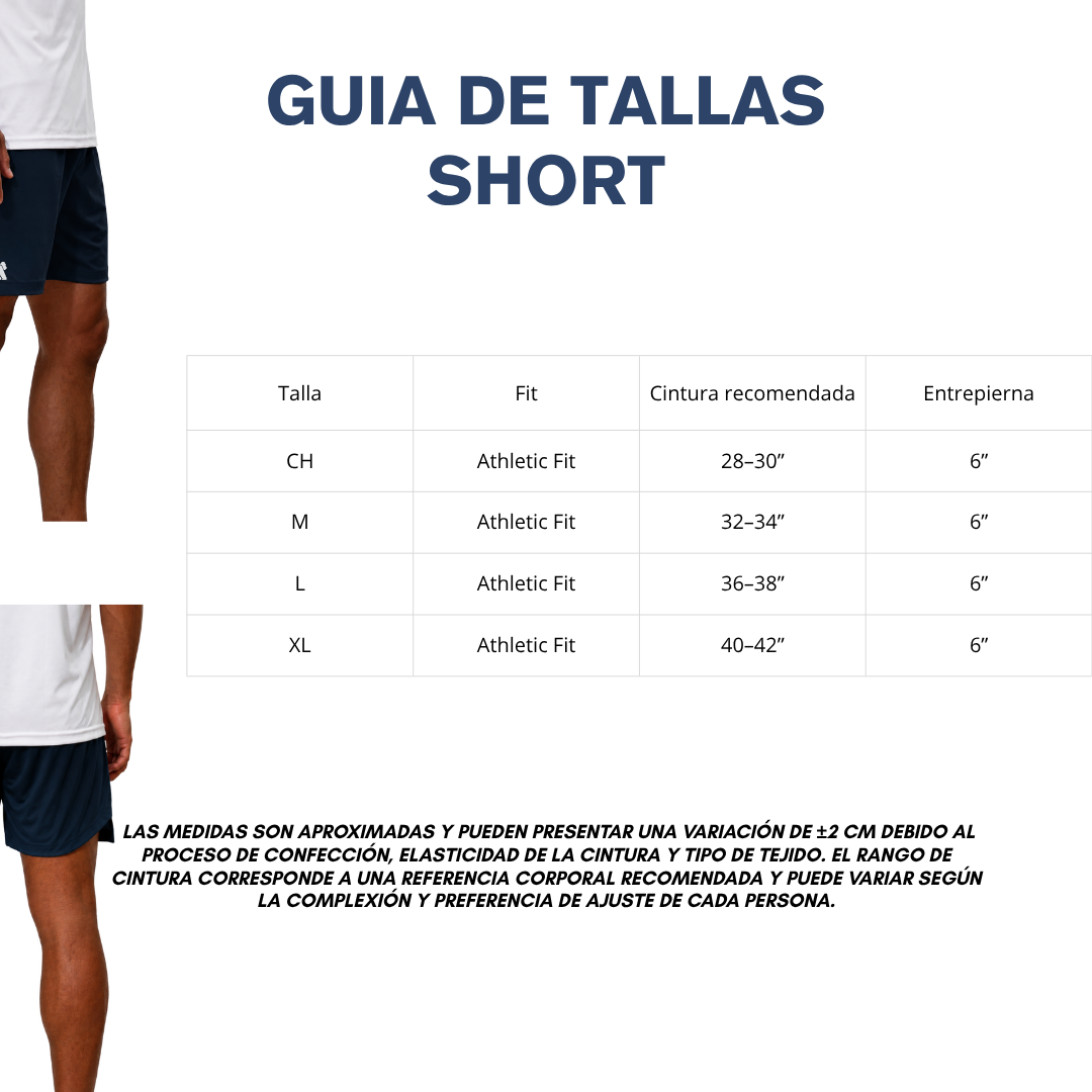 Guía de tallas short
